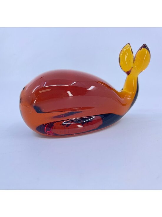 pilgrim glass Other - vintage pilgrim glass whale amber hand sculpted nautical coastal decor